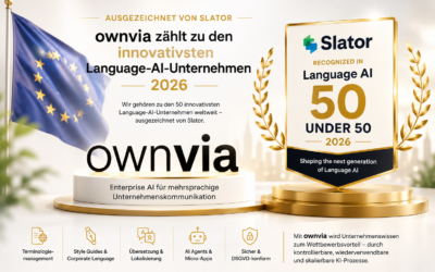 ownvia gewinnt Auszeichnung: Aufnahme in die Slator Language AI 50 Under 50